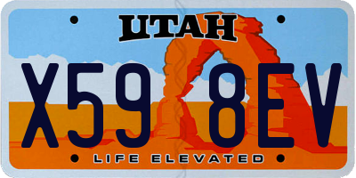 UT license plate X598EV
