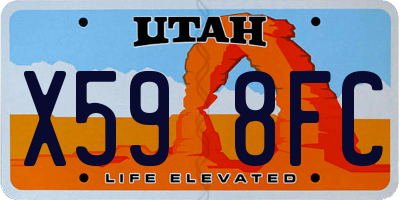 UT license plate X598FC