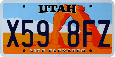 UT license plate X598FZ