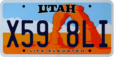 UT license plate X598LI