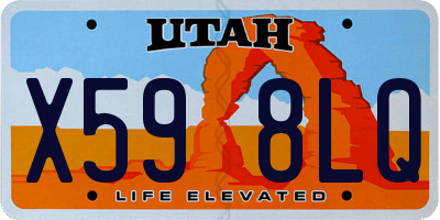 UT license plate X598LQ