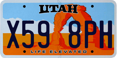 UT license plate X598PH