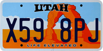 UT license plate X598PJ