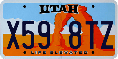 UT license plate X598TZ