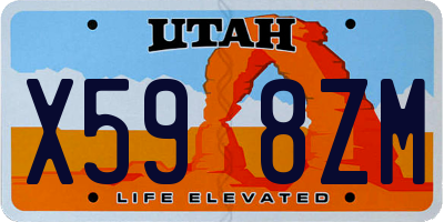 UT license plate X598ZM