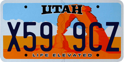 UT license plate X599CZ