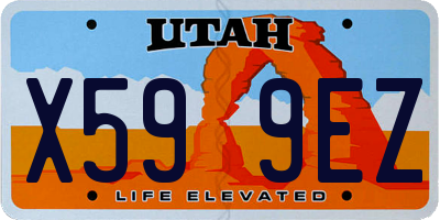 UT license plate X599EZ