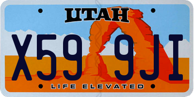 UT license plate X599JI