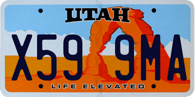 UT license plate X599MA