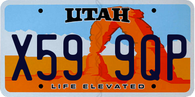 UT license plate X599QP