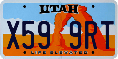 UT license plate X599RT