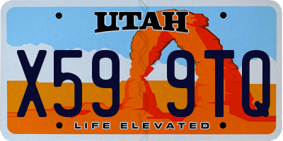 UT license plate X599TQ
