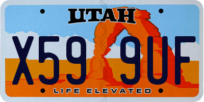 UT license plate X599UF