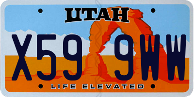 UT license plate X599WW