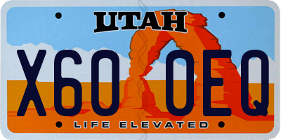 UT license plate X600EQ