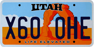 UT license plate X600HE