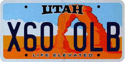 UT license plate X600LB