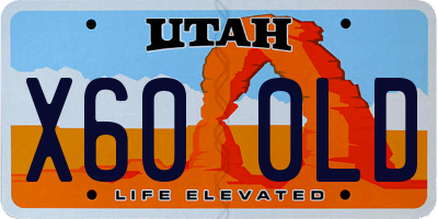 UT license plate X600LD