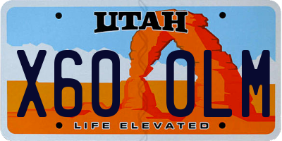 UT license plate X600LM
