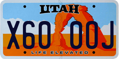 UT license plate X600OJ