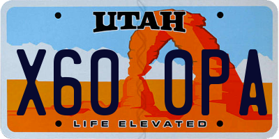 UT license plate X600PA