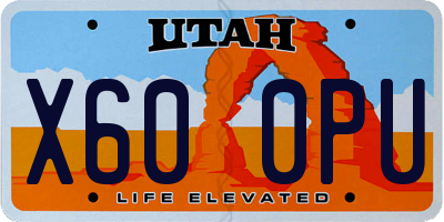 UT license plate X600PU