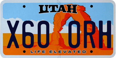 UT license plate X600RH