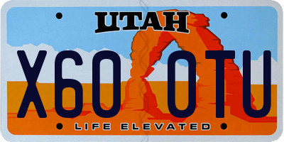 UT license plate X600TU
