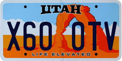 UT license plate X600TV