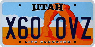 UT license plate X600VZ