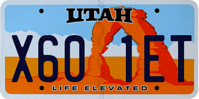 UT license plate X601ET
