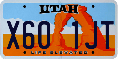UT license plate X601JT