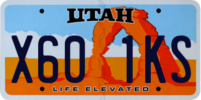 UT license plate X601KS