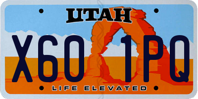 UT license plate X601PQ