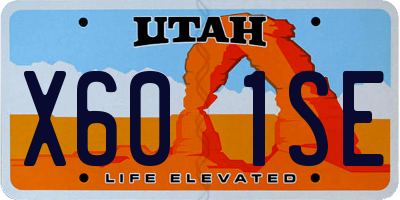 UT license plate X601SE