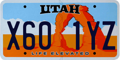 UT license plate X601YZ