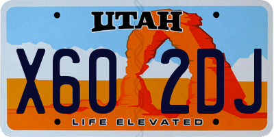 UT license plate X602DJ