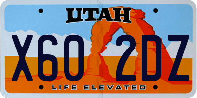 UT license plate X602DZ