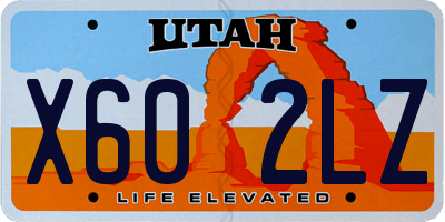 UT license plate X602LZ