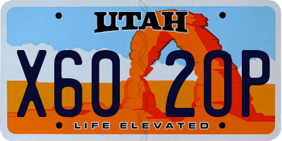 UT license plate X602OP
