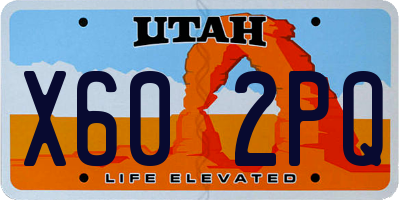 UT license plate X602PQ