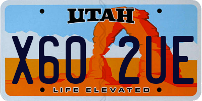 UT license plate X602UE