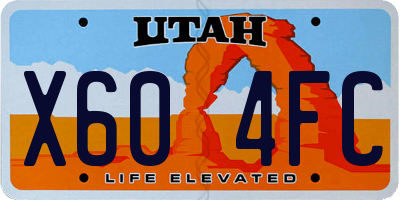 UT license plate X604FC