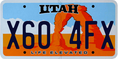 UT license plate X604FX