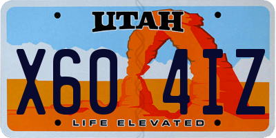 UT license plate X604IZ