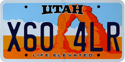 UT license plate X604LR