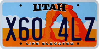 UT license plate X604LZ