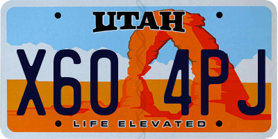 UT license plate X604PJ
