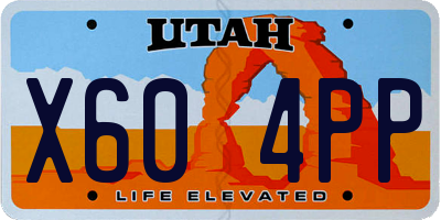 UT license plate X604PP