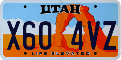 UT license plate X604VZ